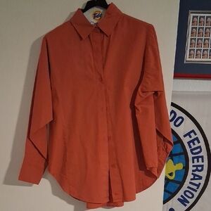 Women's Coral Button-Up Shirt